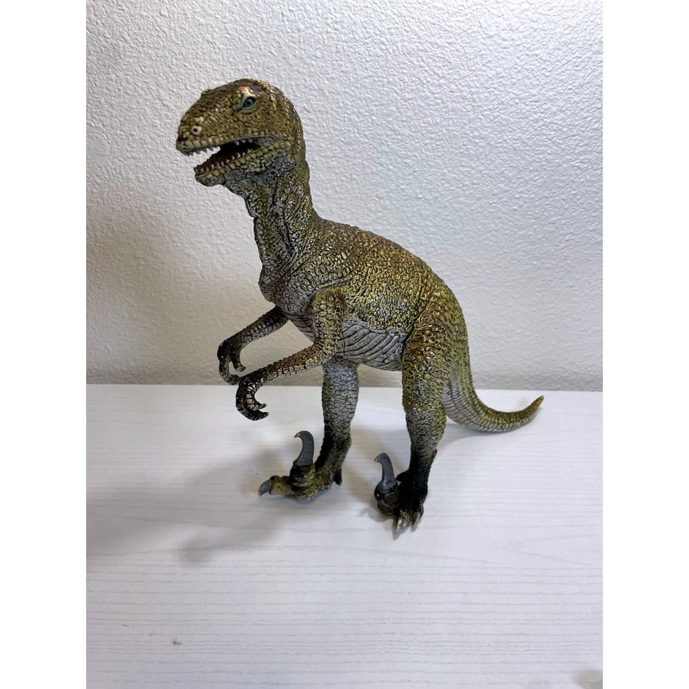 Vintage Large 10.5" X 17" AAA‎ Dromaeosaurus Dinosaur Figure Hard Plastic Heavy